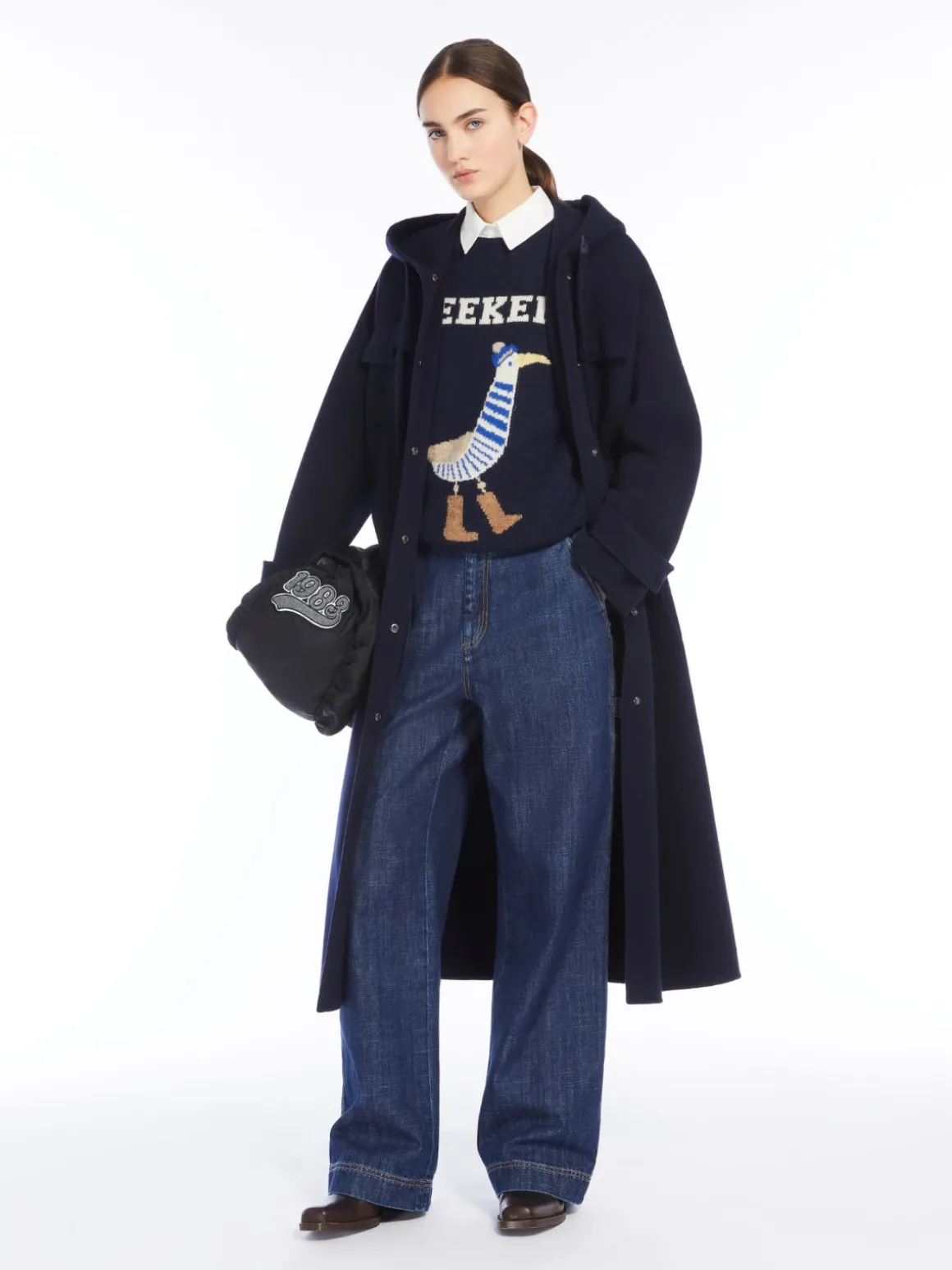 Outlet Jeans cargo in denim Pantaloniejeans