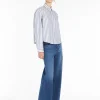 Online Jeans flare in denim di cotone Pantaloniejeans