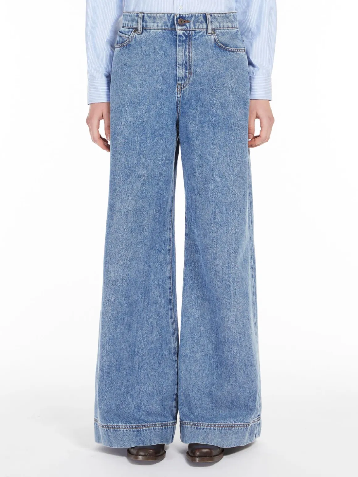 Store Jeans wide leg in denim Pantaloniejeans