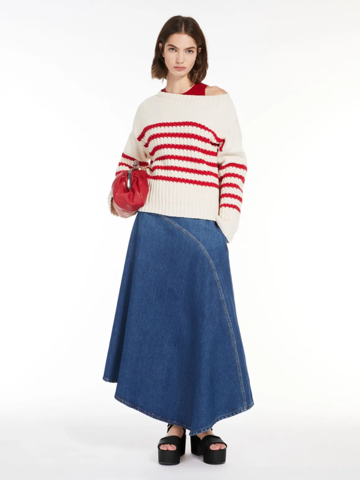Flash Sale Maglia a barchetta in cotone Maglie