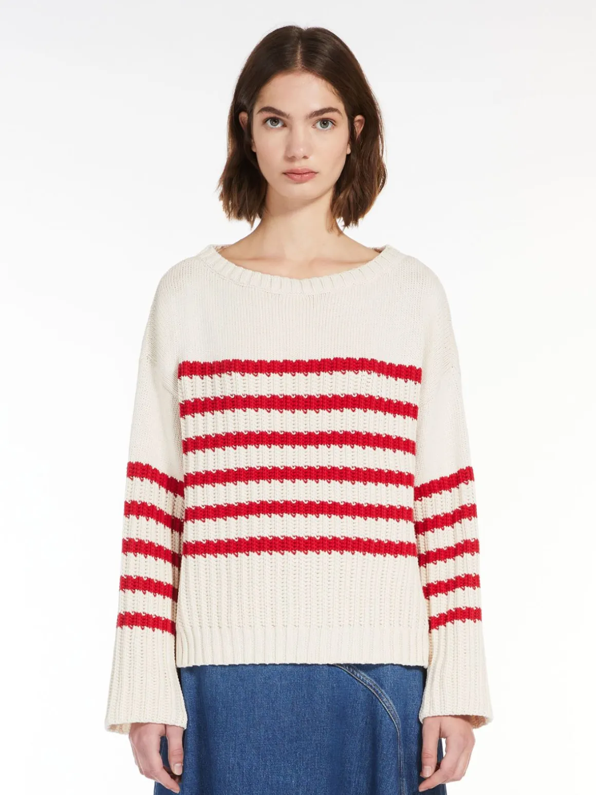 Flash Sale Maglia a barchetta in cotone Maglie