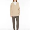Outlet Maglia a V in lana, viscosa e cachemire Maglie
