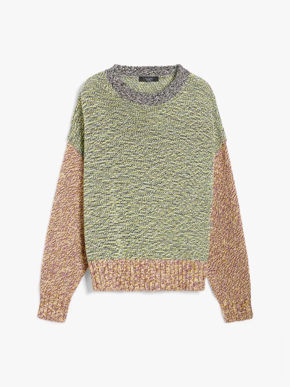 New Maglia color block di cotone e lana Maglie