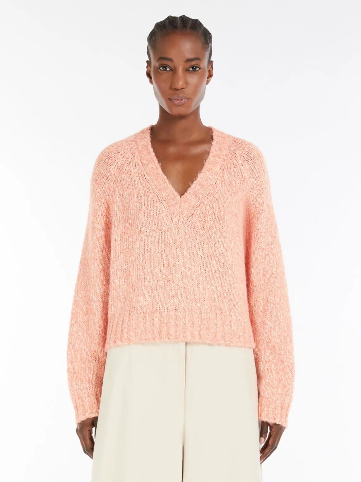 Store Maglia crop in filato di cotone e alpaca Maglie