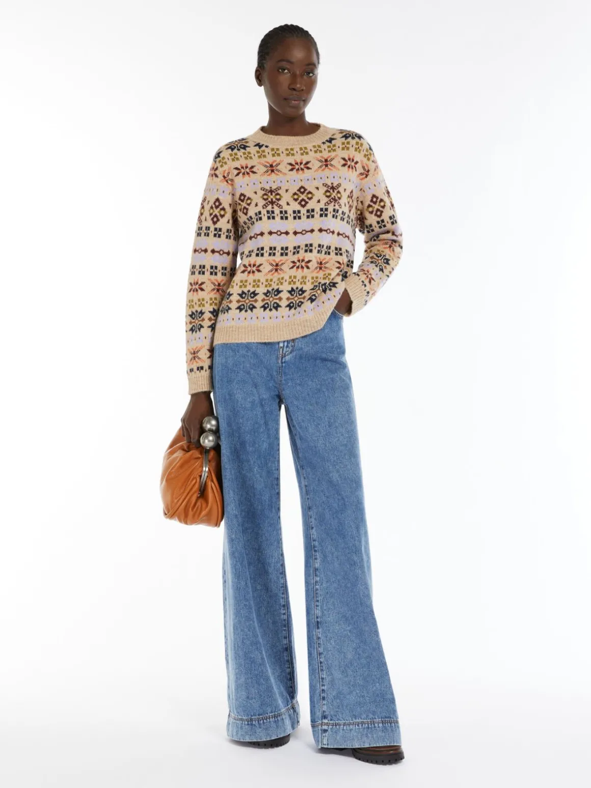 Best Sale Maglia in alpaca e lana jacquard Maglie