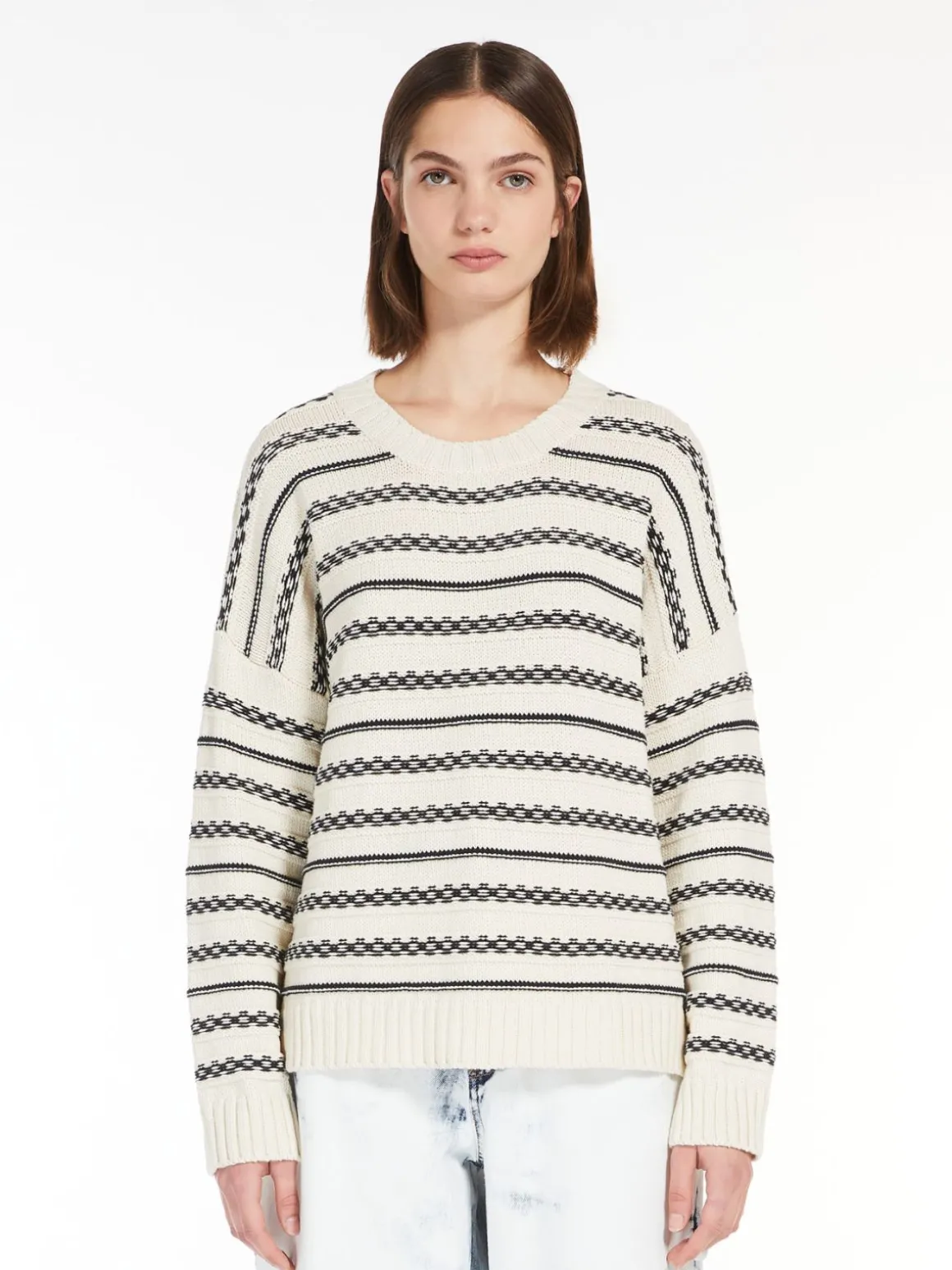 Store Maglia in filato di cotone a righe Maglie