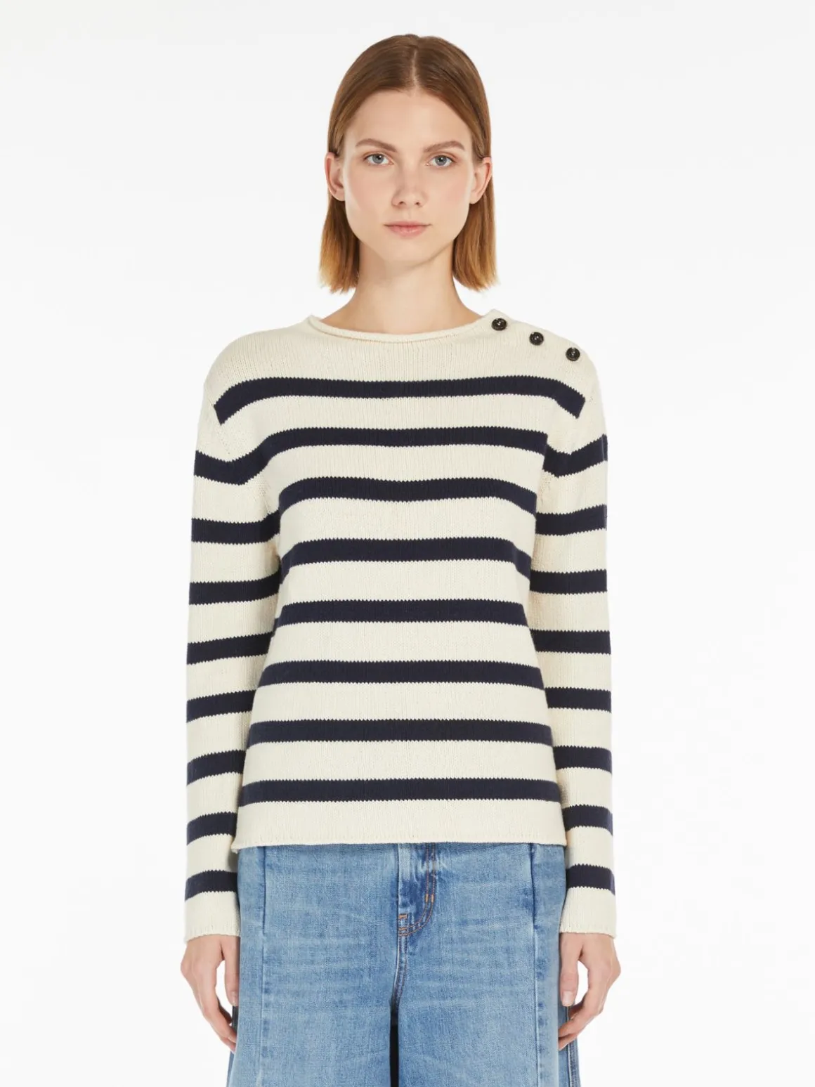 Discount Maglia in filato di cotone con bottoni Maglie