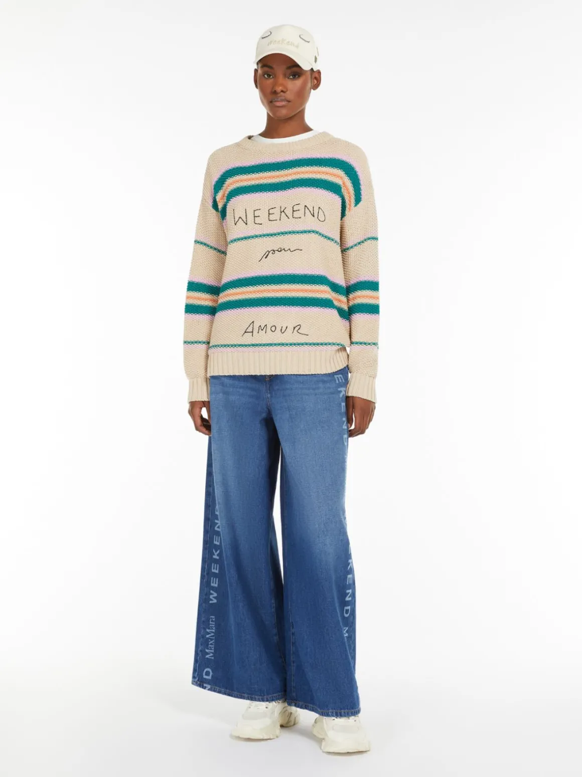 Cheap Maglia in filato di cotone con ricamo Maglie