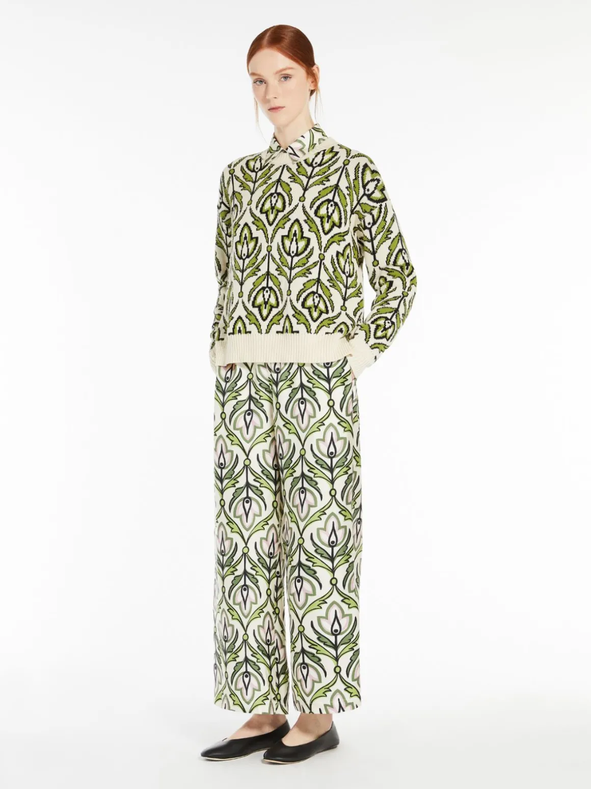 Outlet Maglia in filato di cotone jacquard Maglie