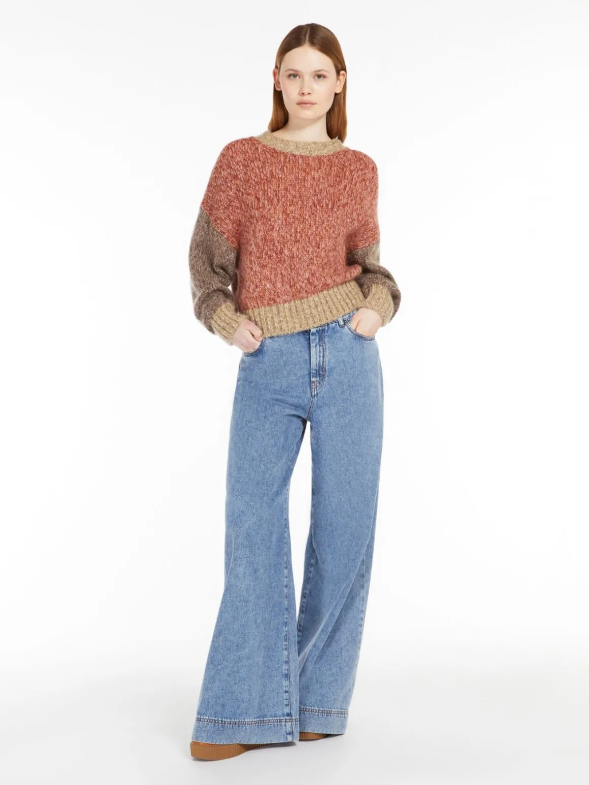 Fashion Maglia in filato mohair chiné Maglie