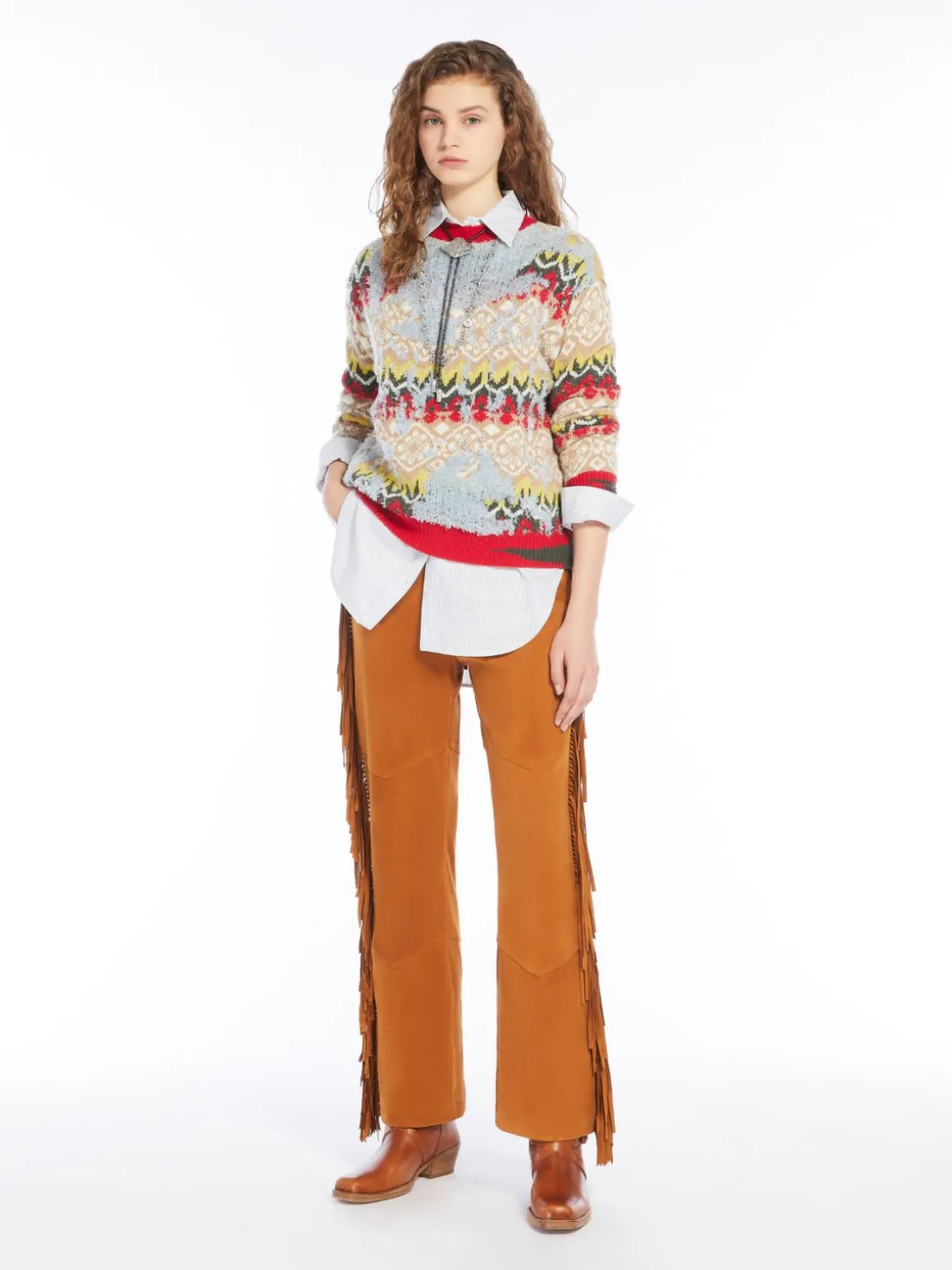 Cheap Maglia in mista lana jacquard Maglie