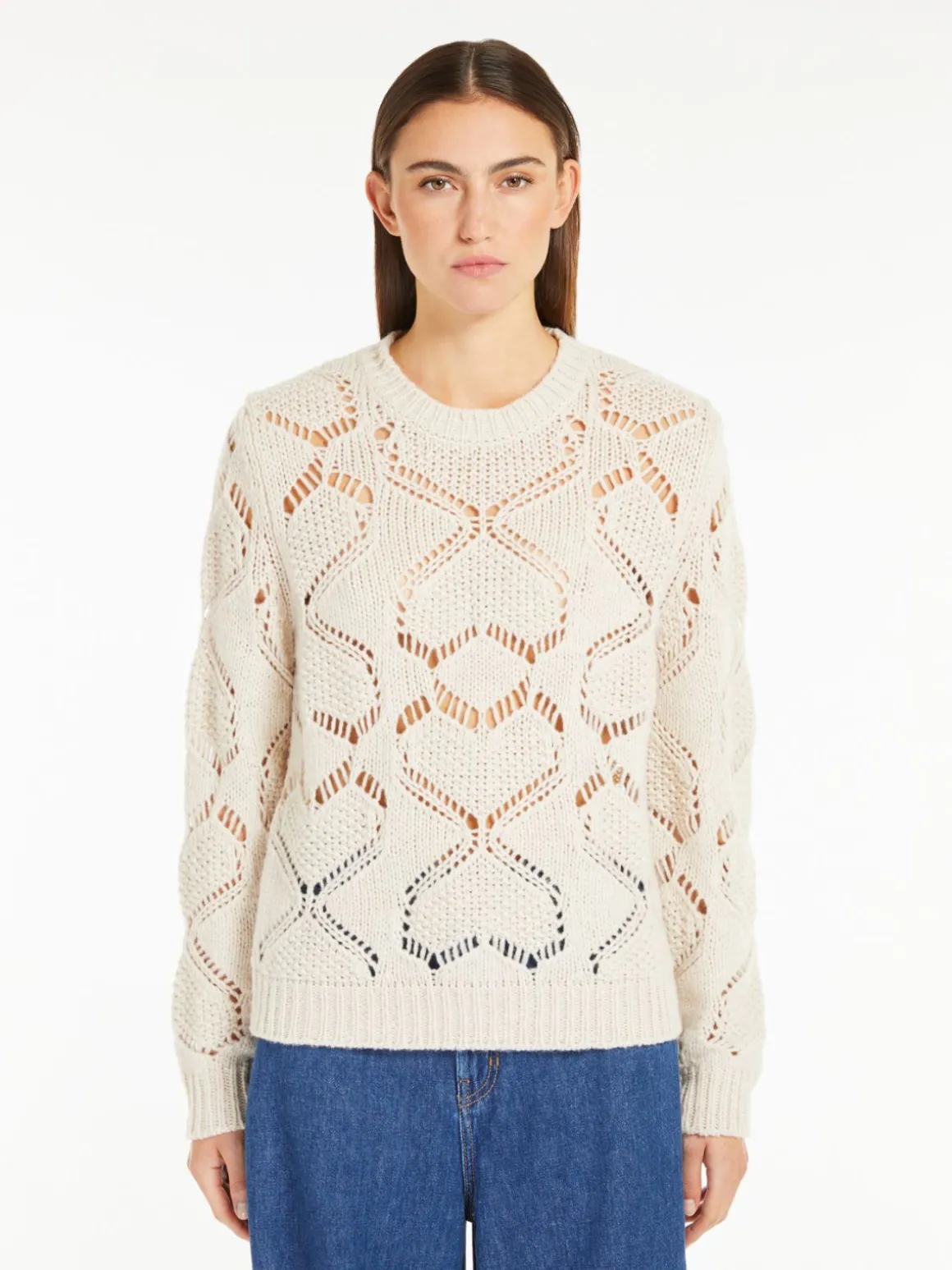 Cheap Maglia in mista lana traforata Maglie