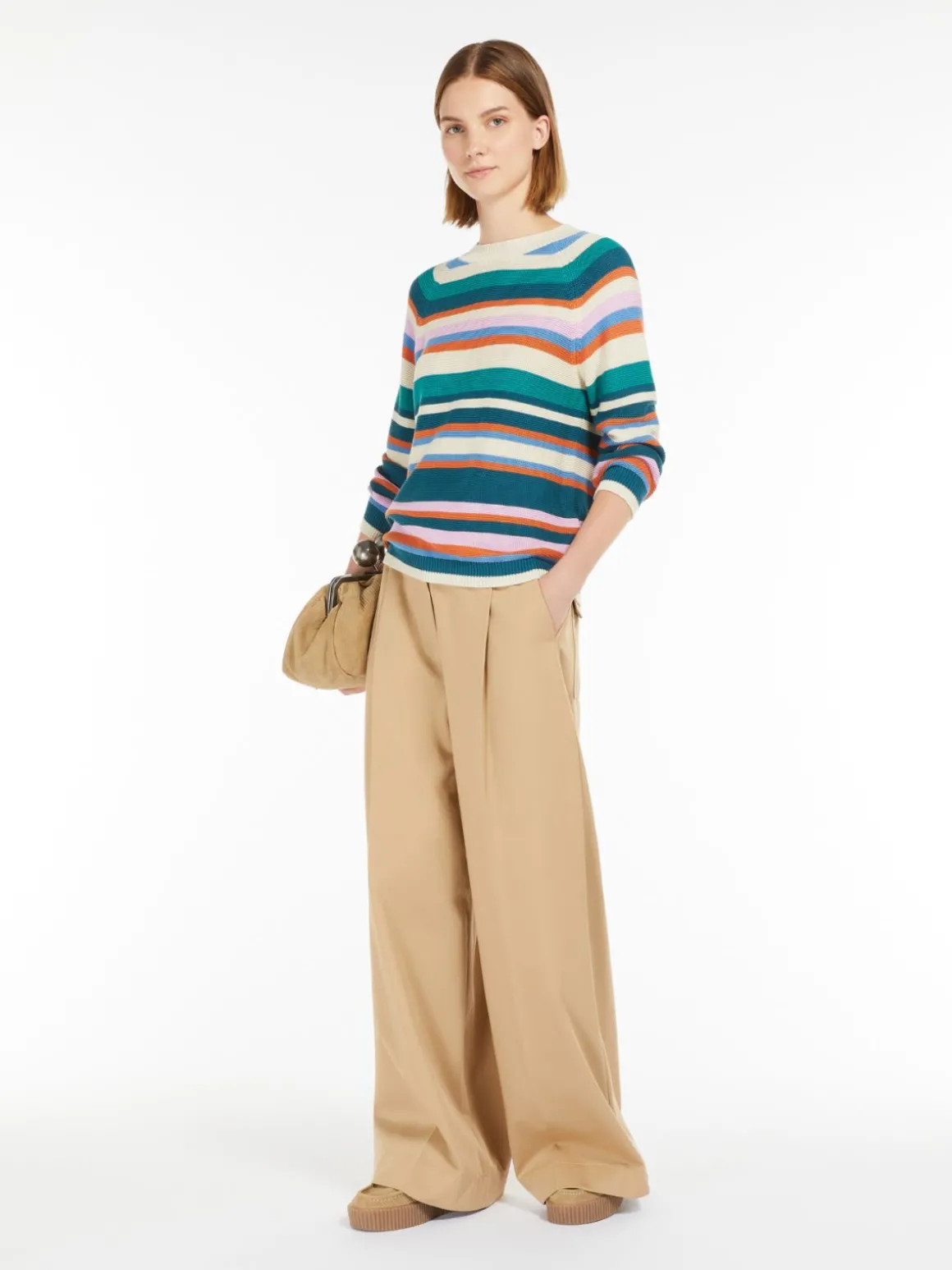 Fashion Maglia morbida in filato di cotone Maglie
