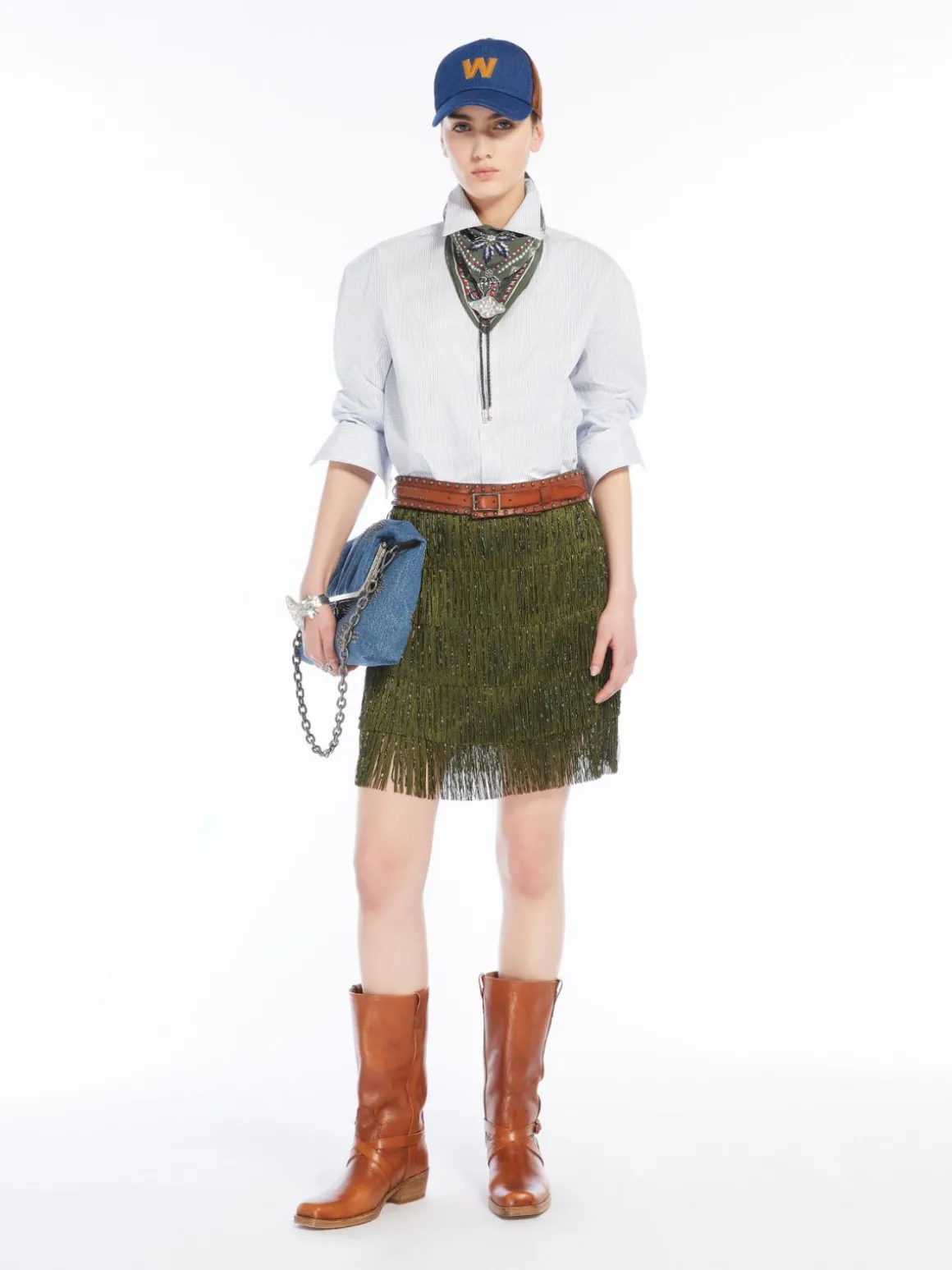 New Minigonna con frange Gonne