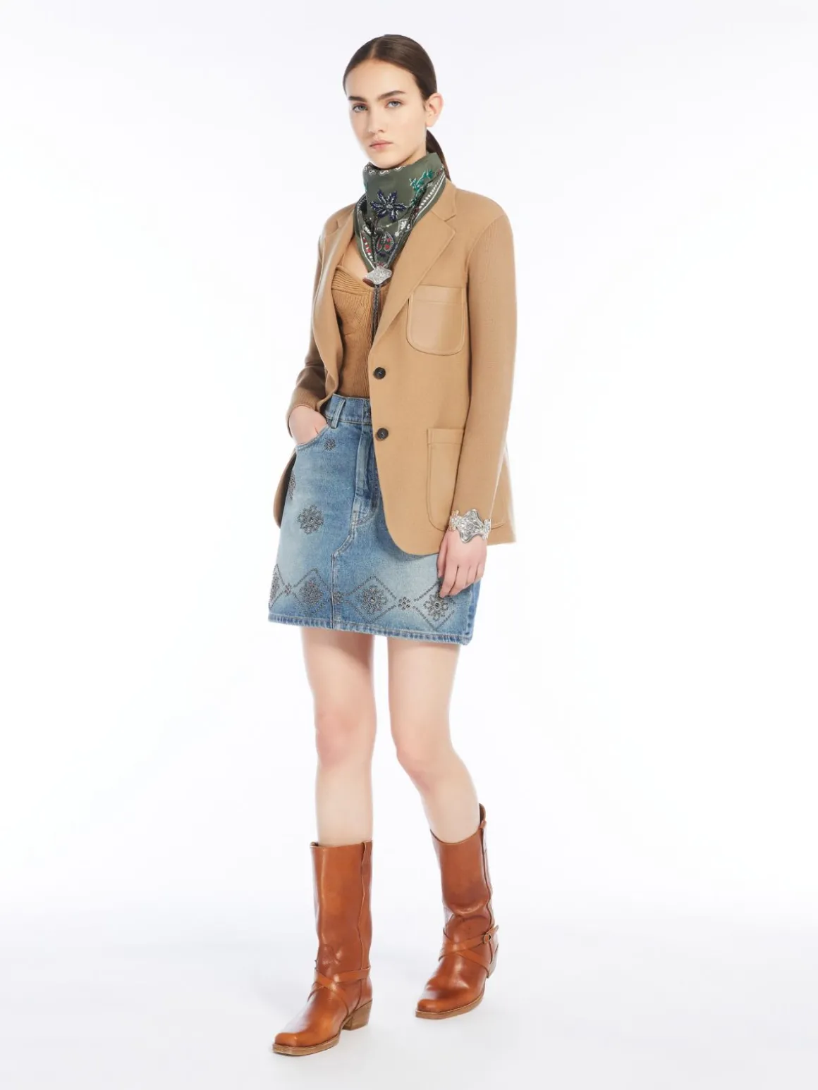 Store Minigonna in denim con borchie Gonne