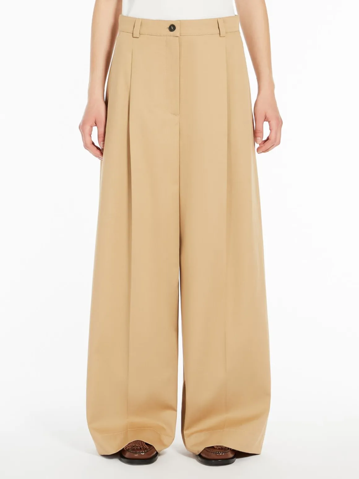 Best Sale Pantalone ampio in gabardina di cotone Pantaloniejeans