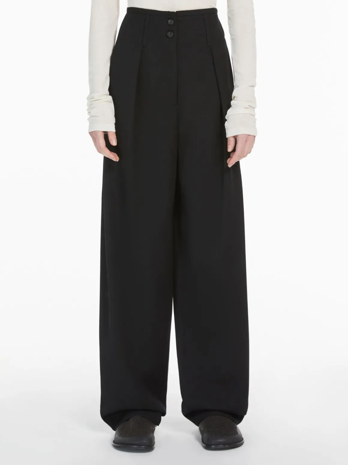 Best Pantalone ampio in mista lana Completie Tailleur | Pantaloniejeans