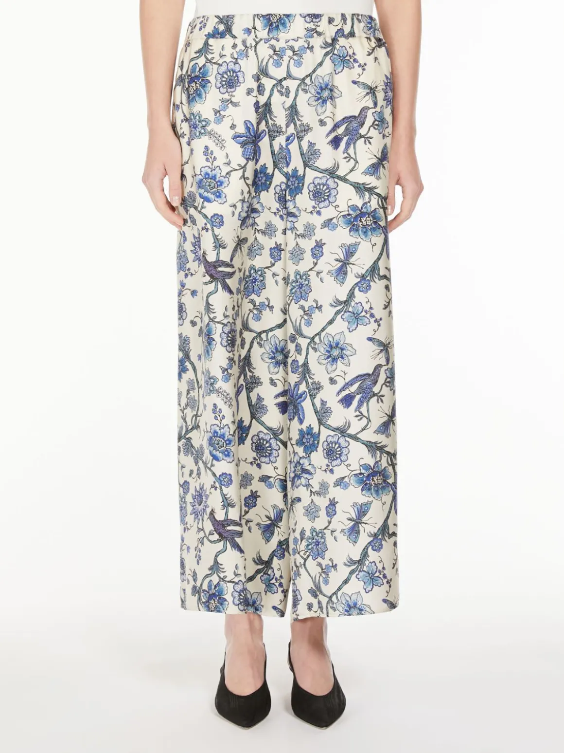 New Pantalone ampio in twill di seta Completie Tailleur | Pantaloniejeans