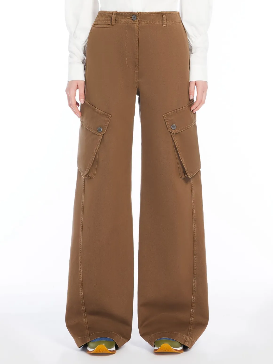 Hot Pantalone cargo in gabardina Pantaloniejeans