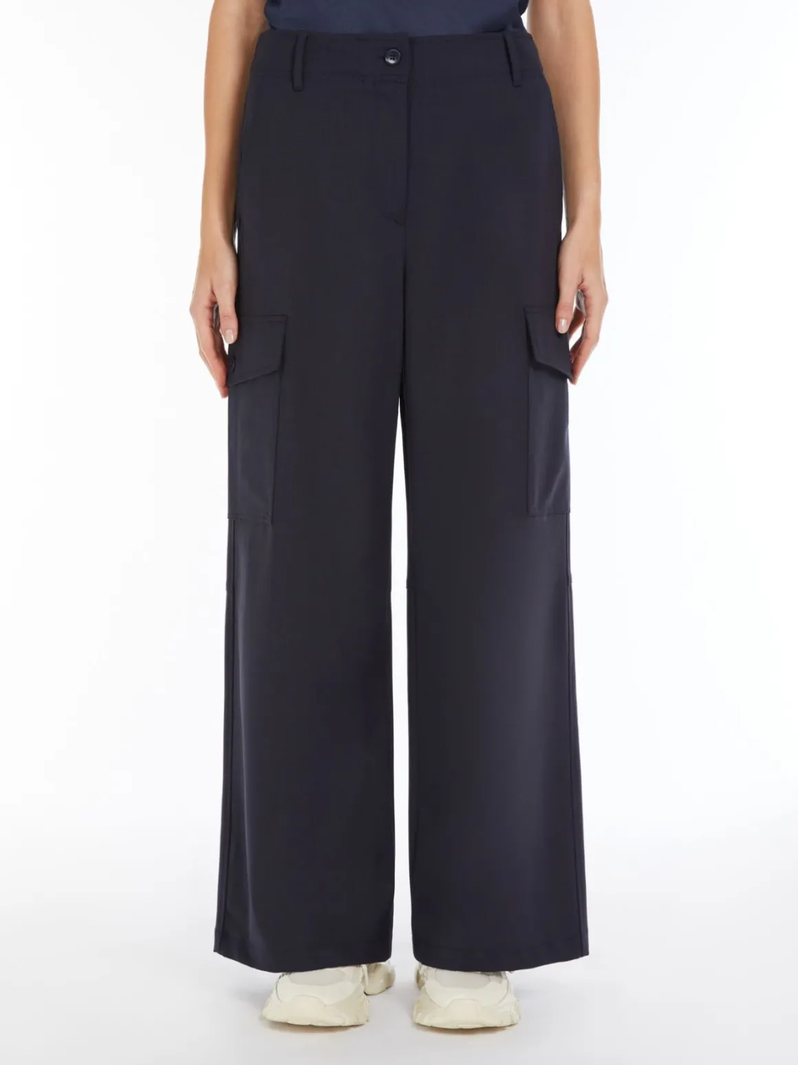 Online Pantalone cargo in misto lana Pantaloniejeans
