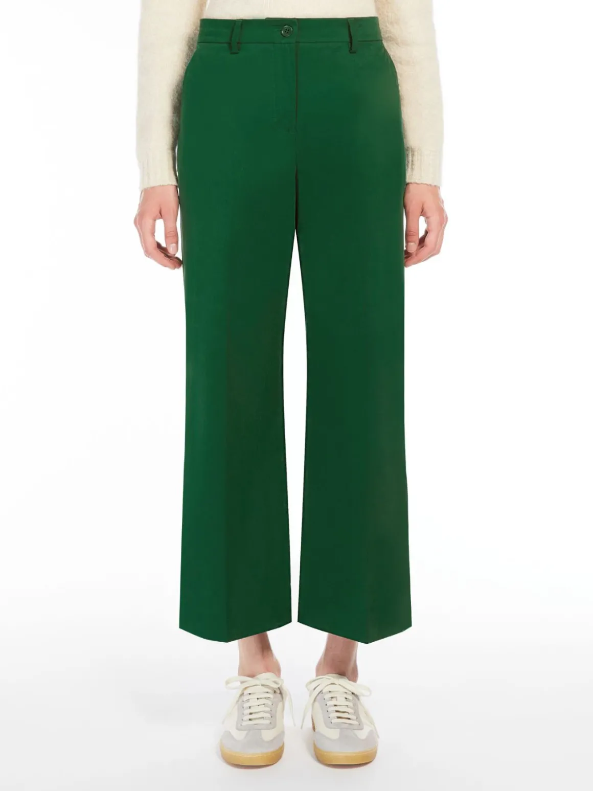 Flash Sale Pantalone crop in raso di cotone Pantaloniejeans