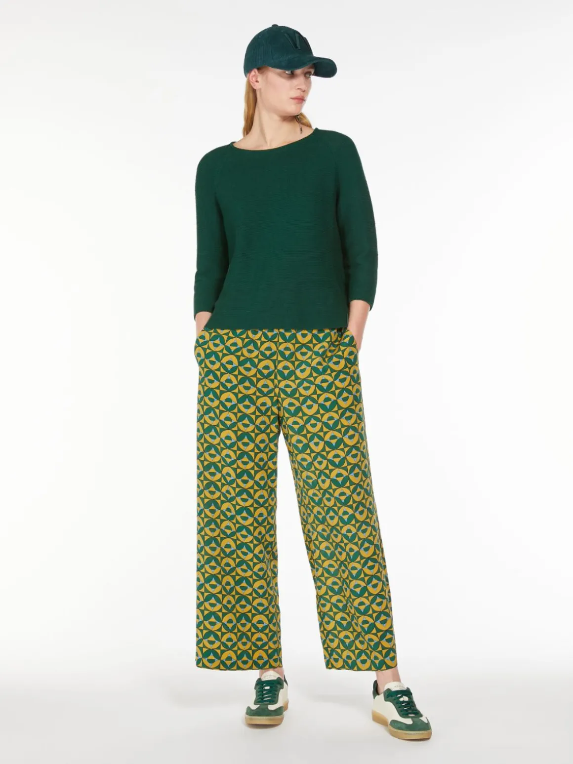 Best Pantalone crop in seta stampata Completie Tailleur | Pantaloniejeans