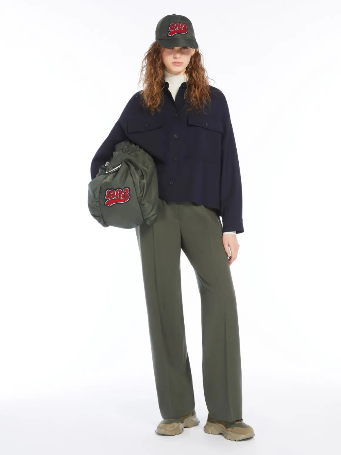 Shop Pantalone in gabardina di lana Pantaloniejeans