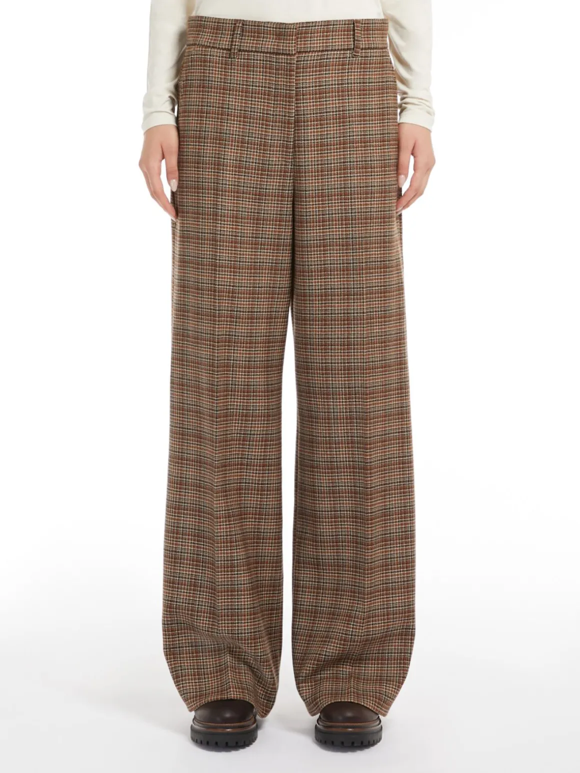Cheap Pantalone palazzo in tela di lana Completie Tailleur | Pantaloniejeans