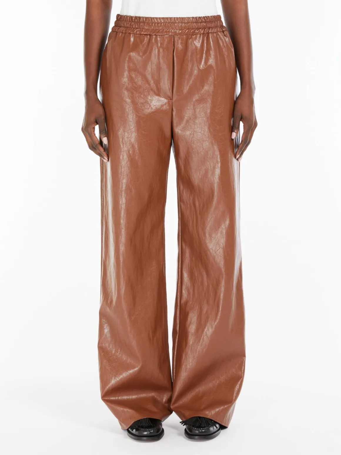 Hot Pantalone palazzo in tessuto spalmato Pantaloniejeans