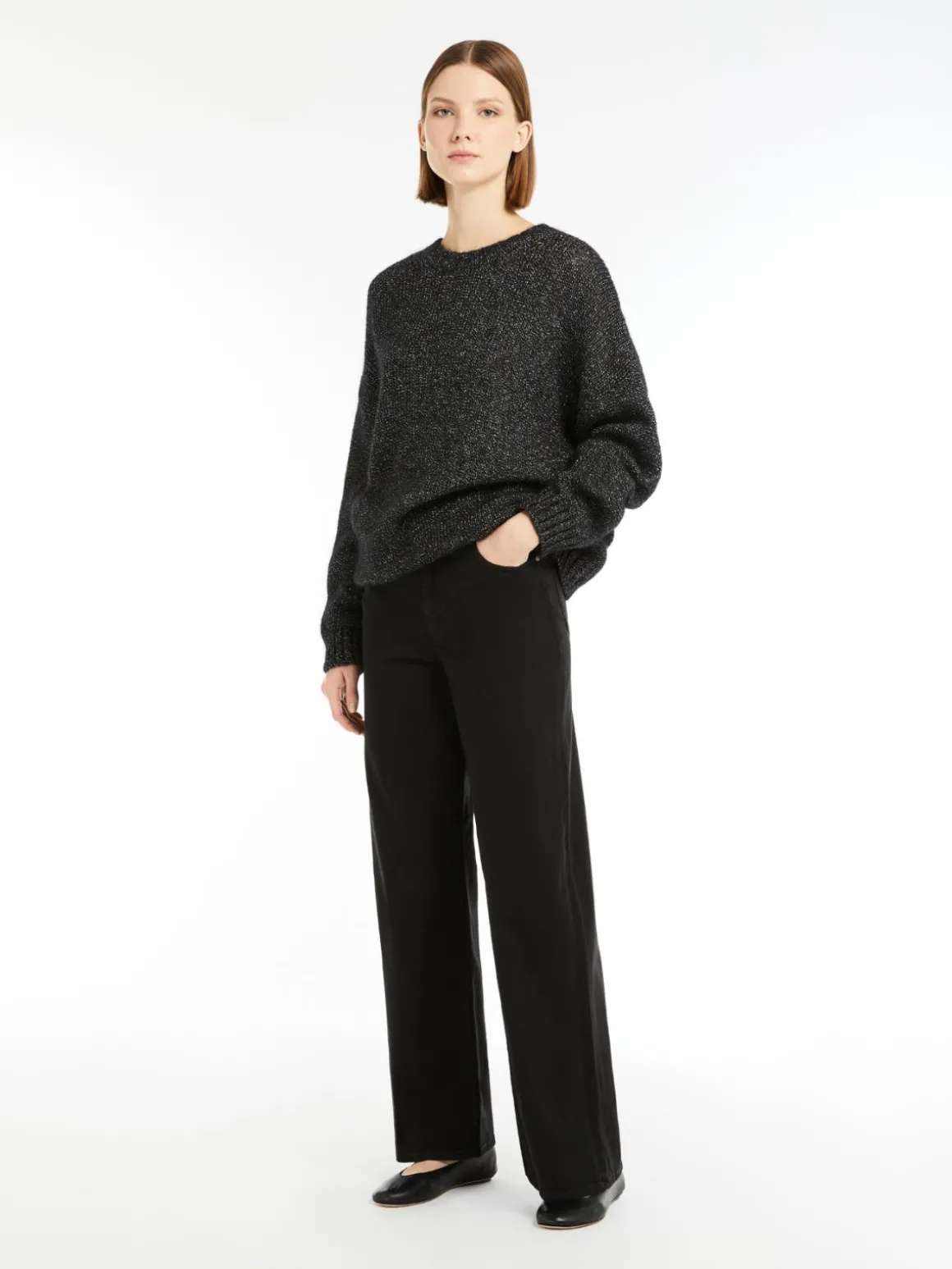 Discount Pantalone wide leg in drill di cotone Pantaloniejeans