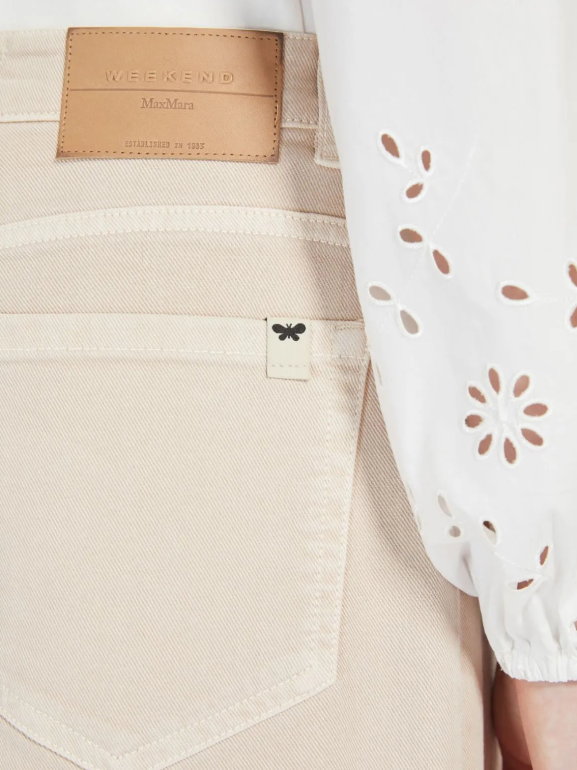 pantalone_wide_leg_in_drill_di_cotone_3.webp Cheap Pantalone wide leg in drill di cotone Pantaloniejeans