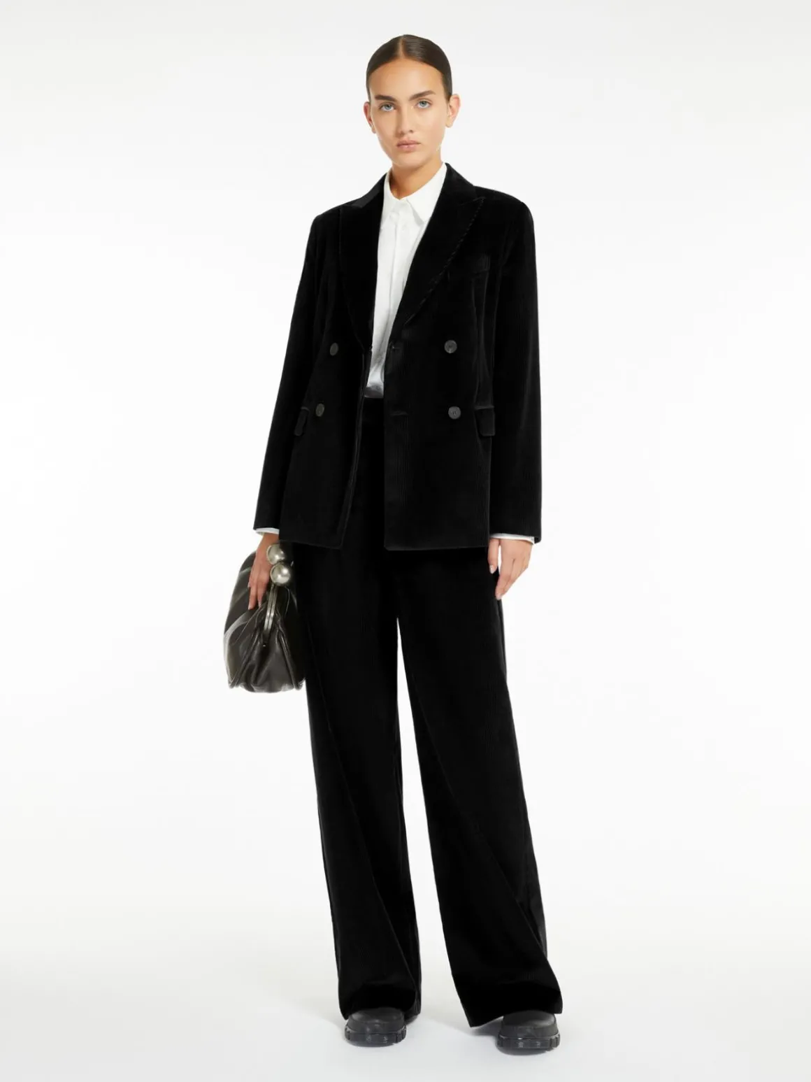 Sale Pantalone wide leg in velluto Completie Tailleur | Pantaloniejeans