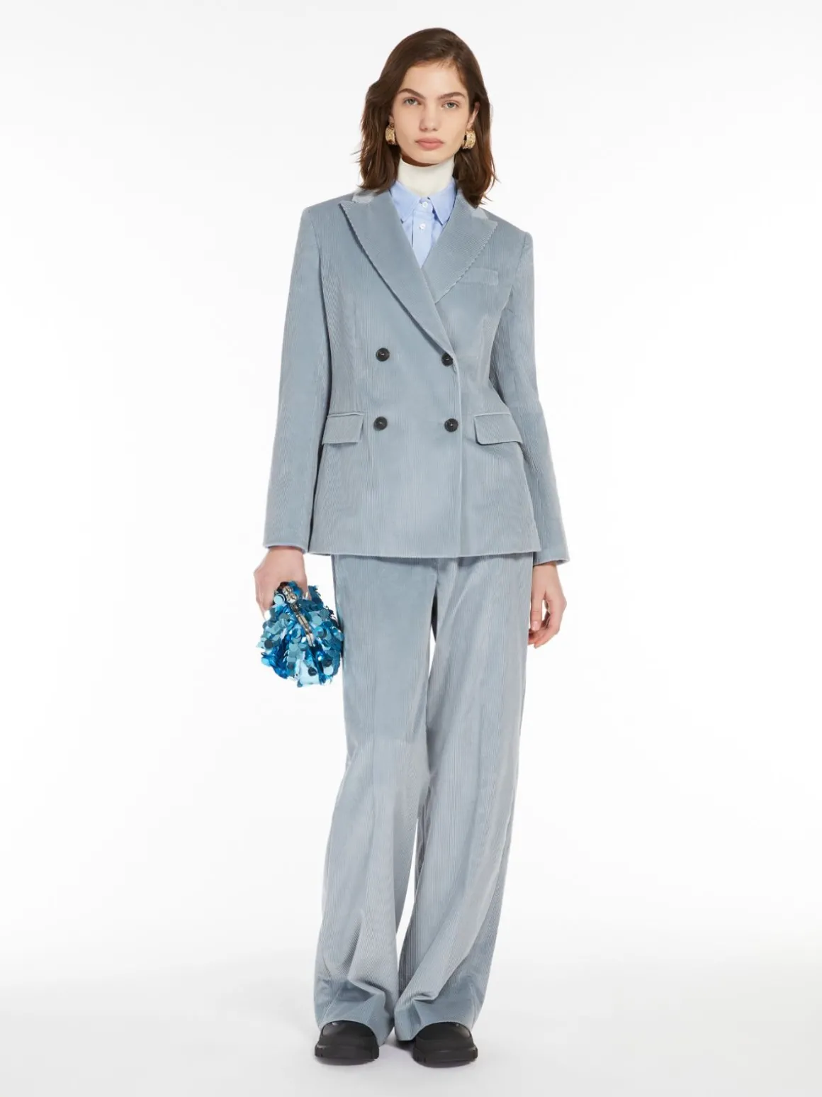 Fashion Pantalone wide leg in velluto Completie Tailleur | Pantaloniejeans