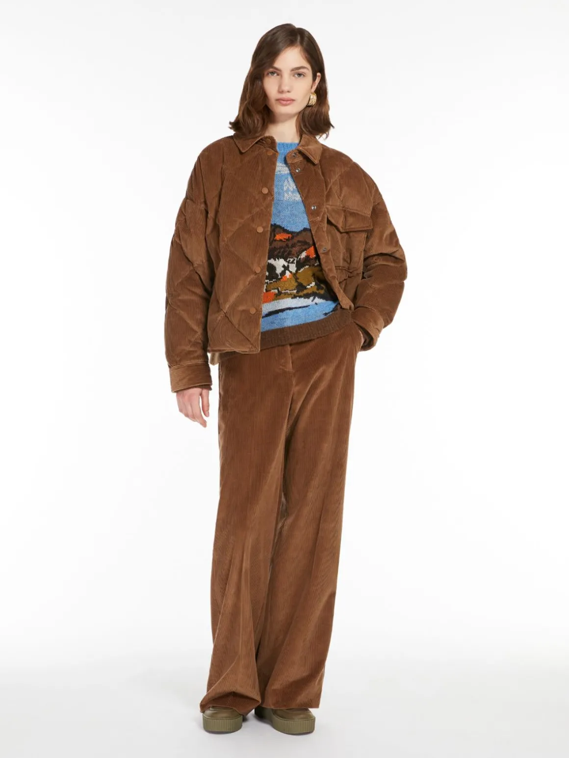 Best Pantalone wide leg in velluto Completie Tailleur | Pantaloniejeans
