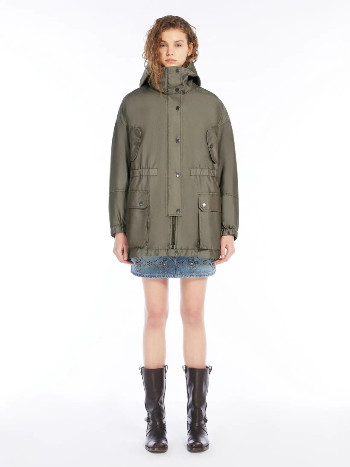 Hot Parka in gabardina e tessuto tecnico Giacche Eblazer