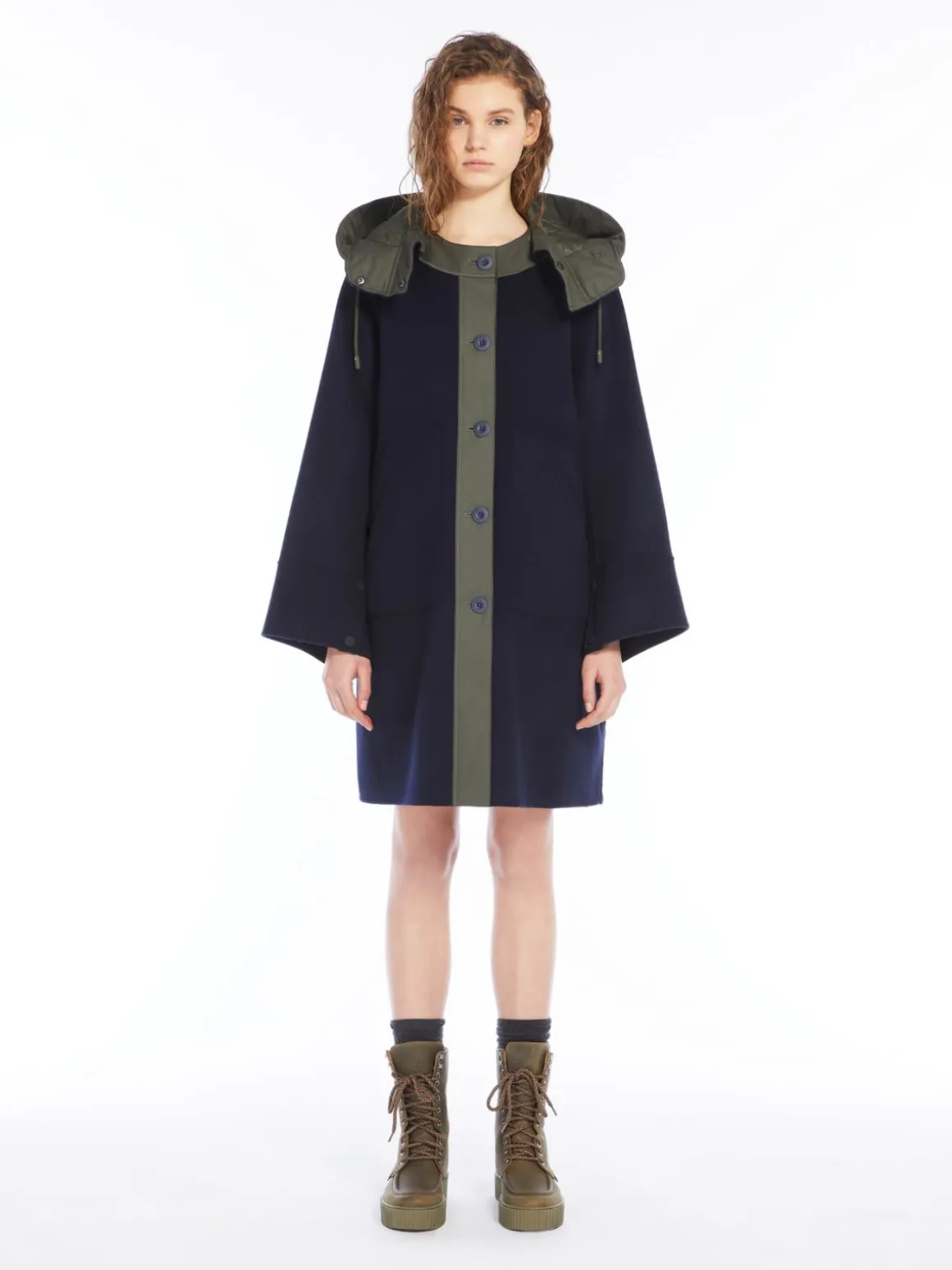 Flash Sale Parka in lana e tela antigoccia Imbottiti E Parka