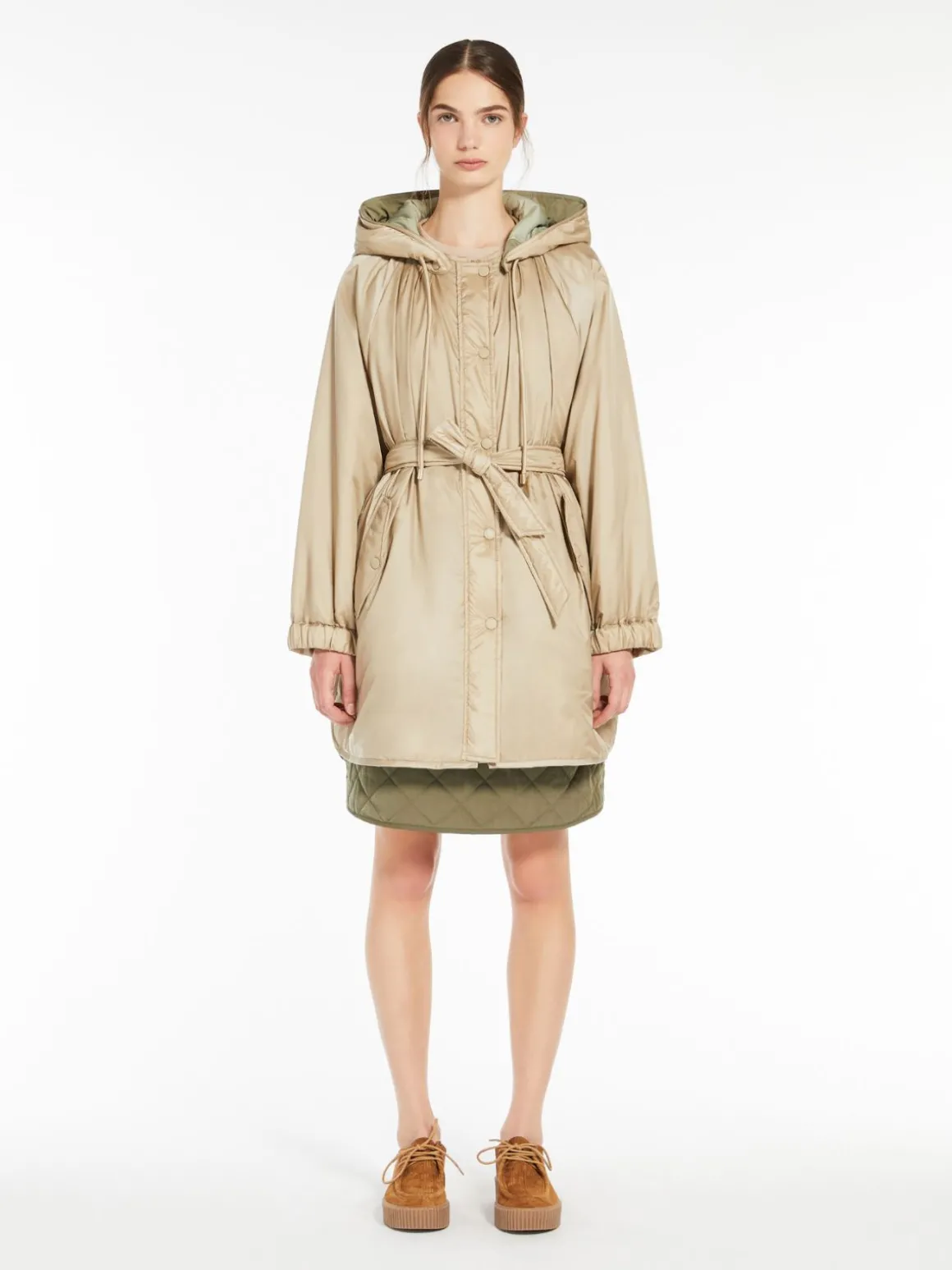 Fashion Parka reversibile in tela antigoccia Imbottiti E Parka