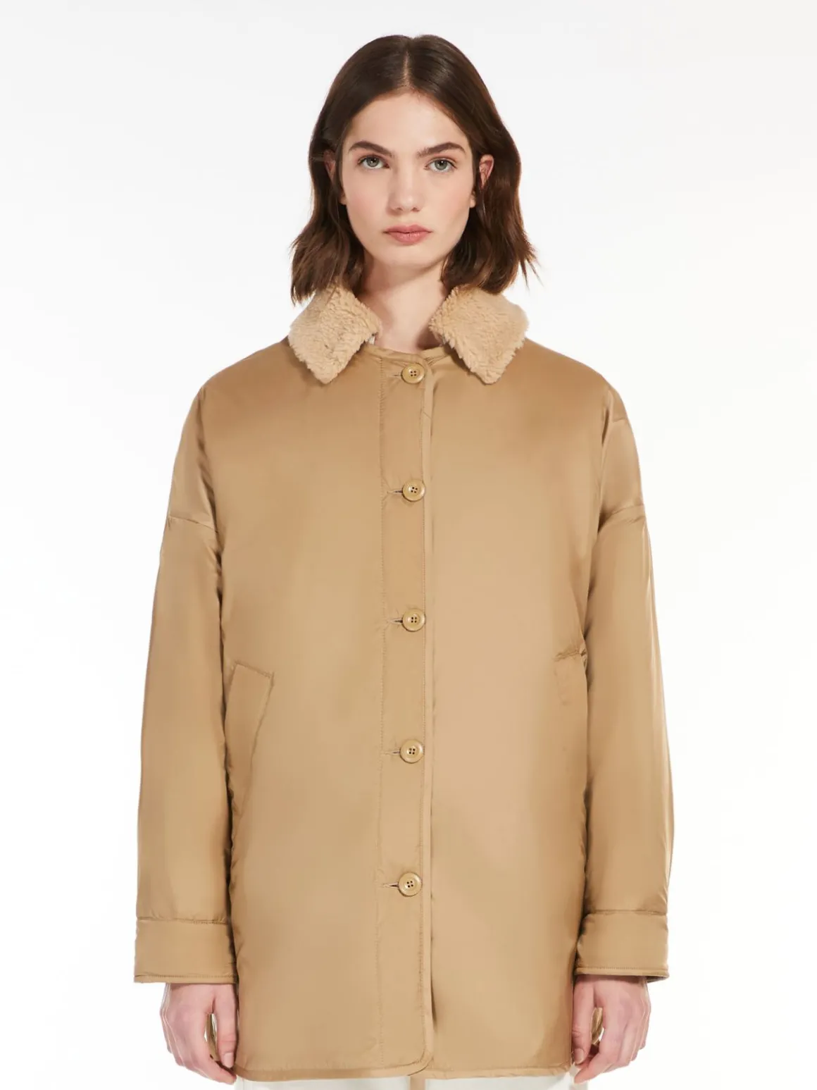 Fashion Piumino reversibile in tela antigoccia Imbottiti E Parka