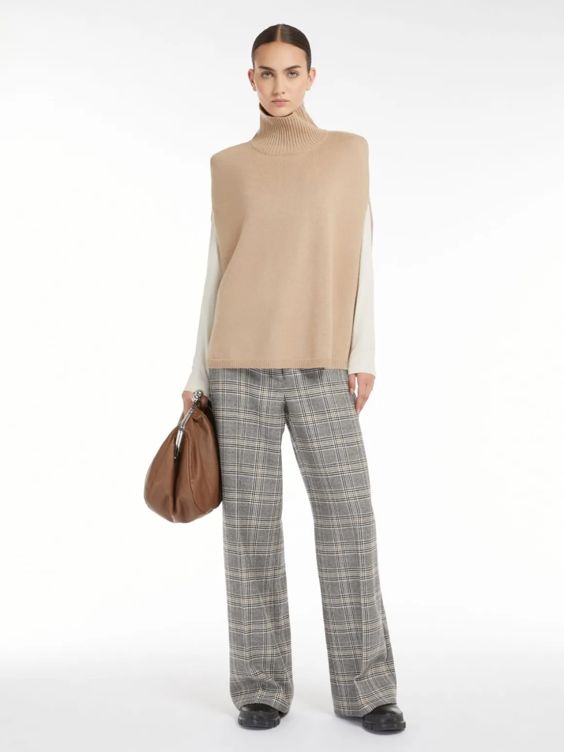 Cheap Poncho dolcevita in cachemire Sciarpeefoulard