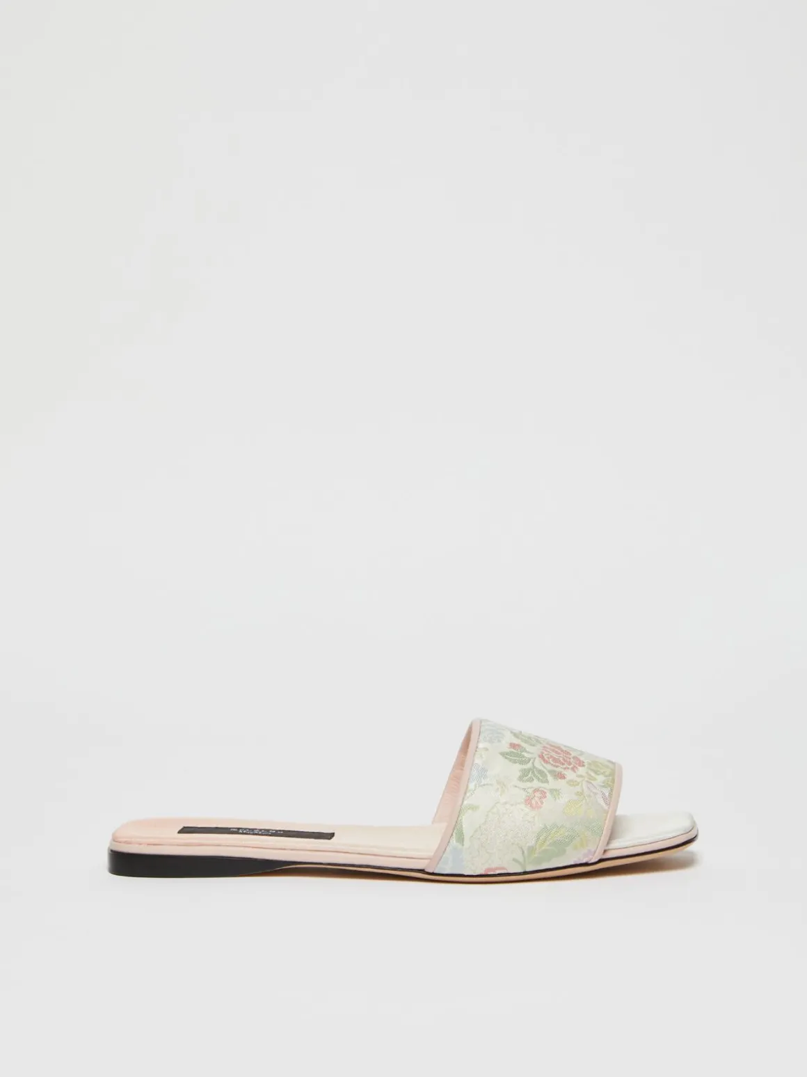 Online Sandalo flat in seta jacquard Scarpe