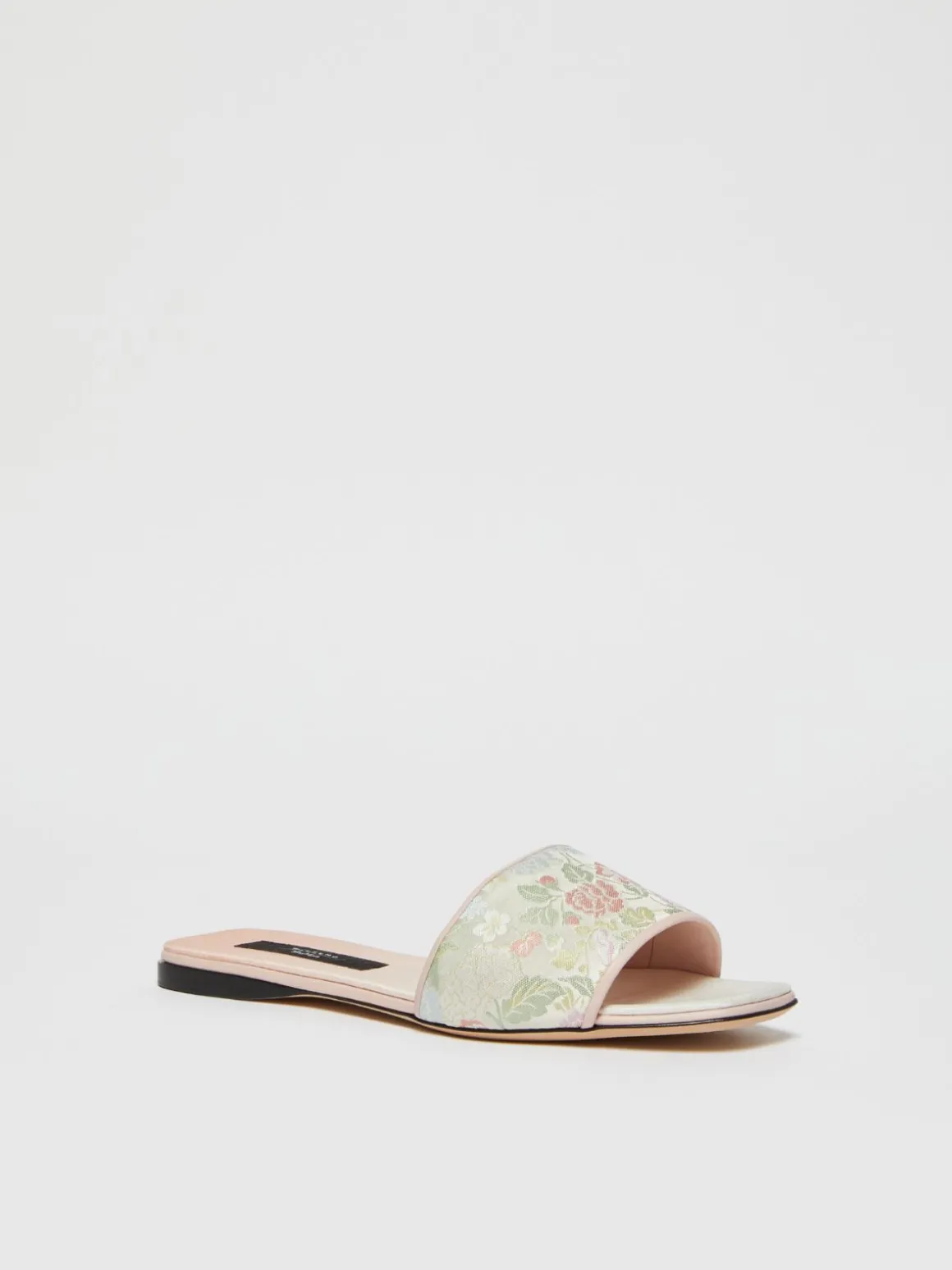 Online Sandalo flat in seta jacquard Scarpe