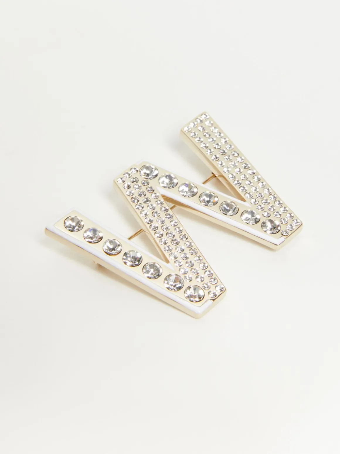 Fashion Spilla in metallo e strass Bijoux
