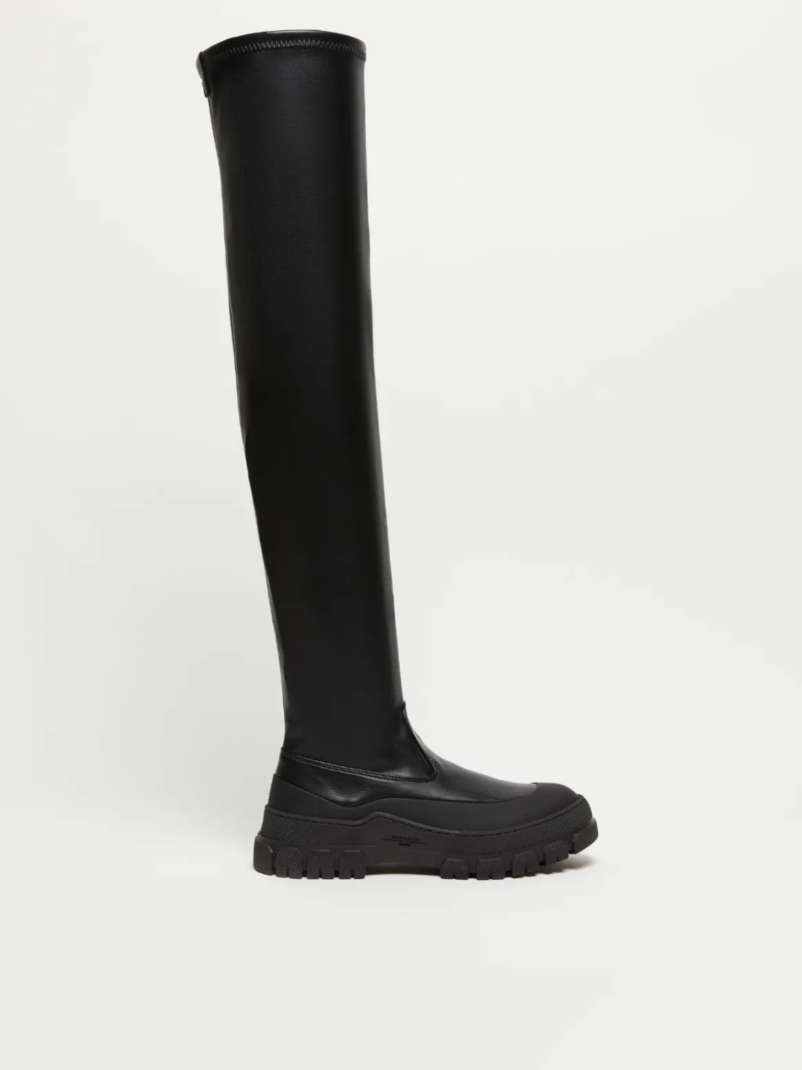 Shop Stivale cuissard in tessuto elastico Scarpe