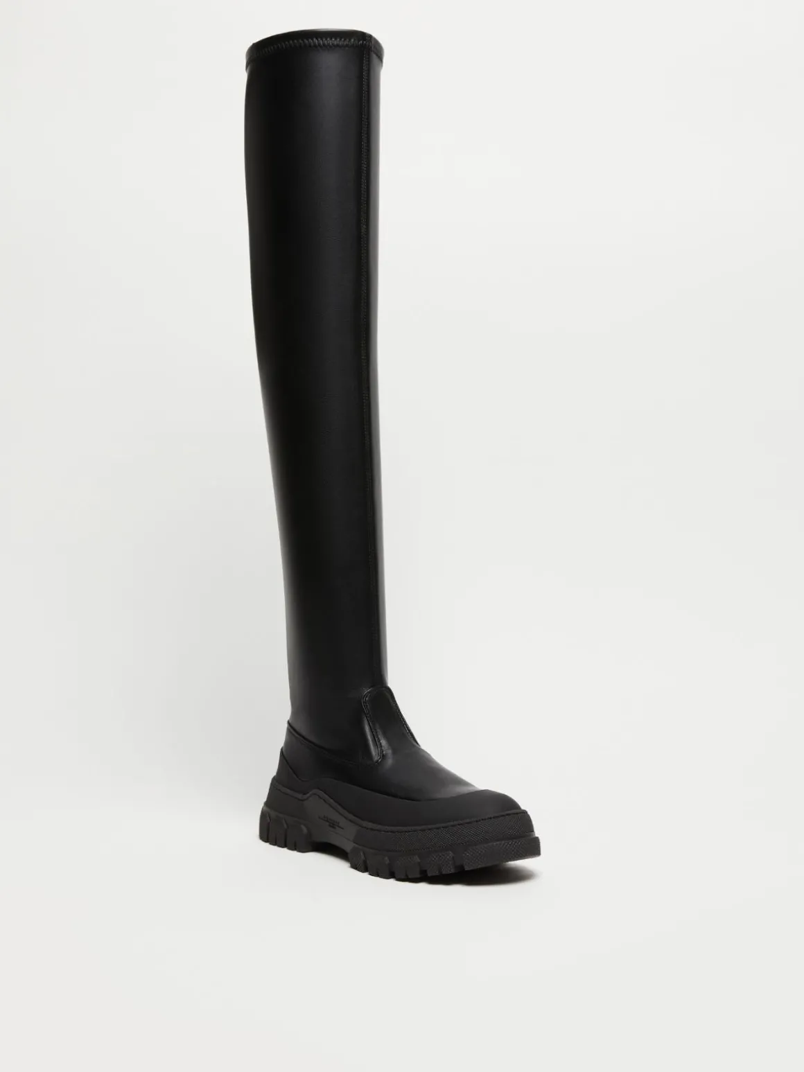 Shop Stivale cuissard in tessuto elastico Scarpe