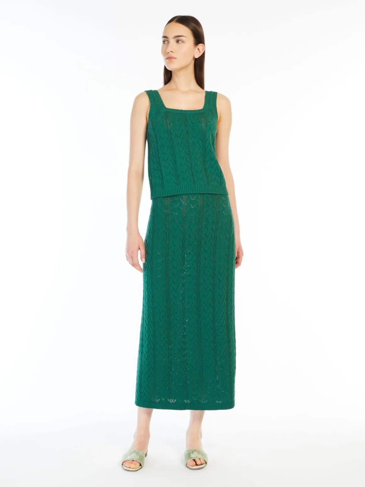 Cheap Top in filato di cotone crochet Maglie