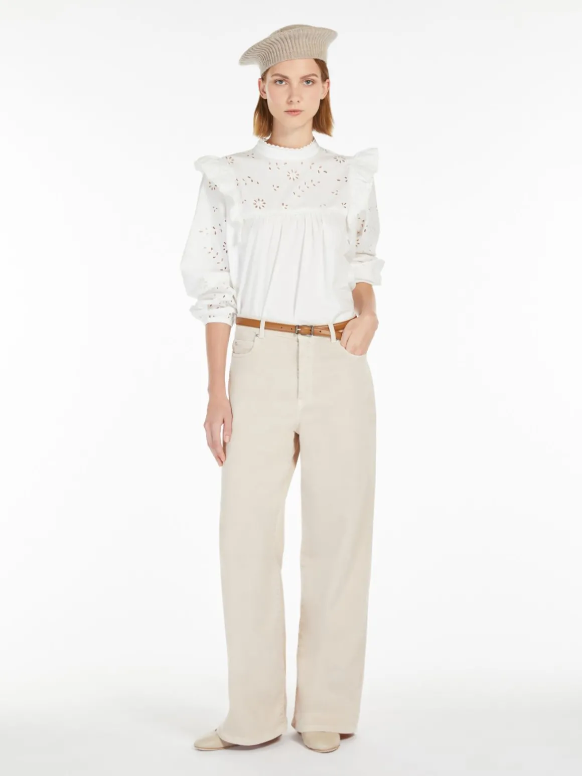 Flash Sale Top in popeline di cotone e jersey T-shirt E Top