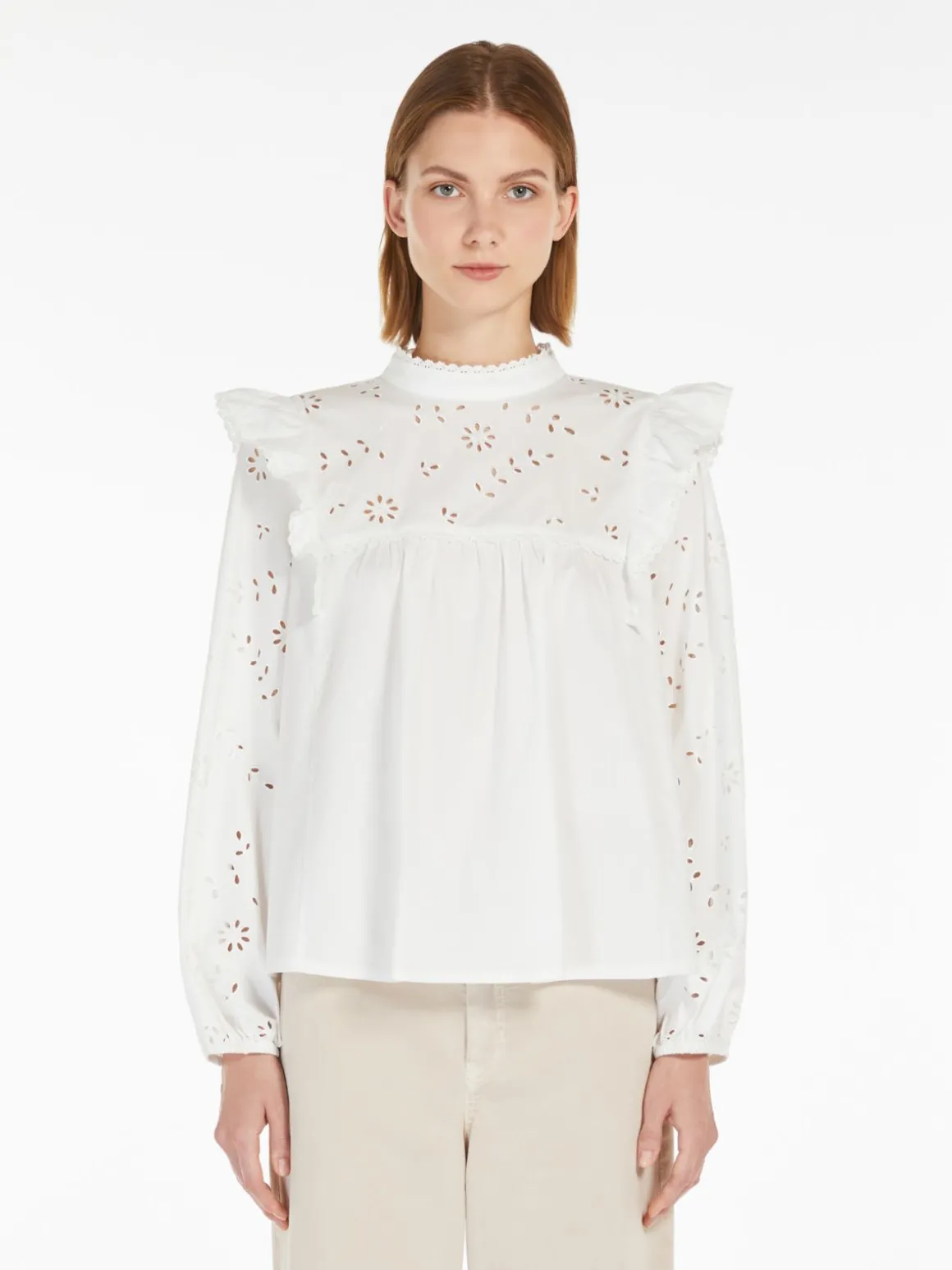 Flash Sale Top in popeline di cotone e jersey T-shirt E Top