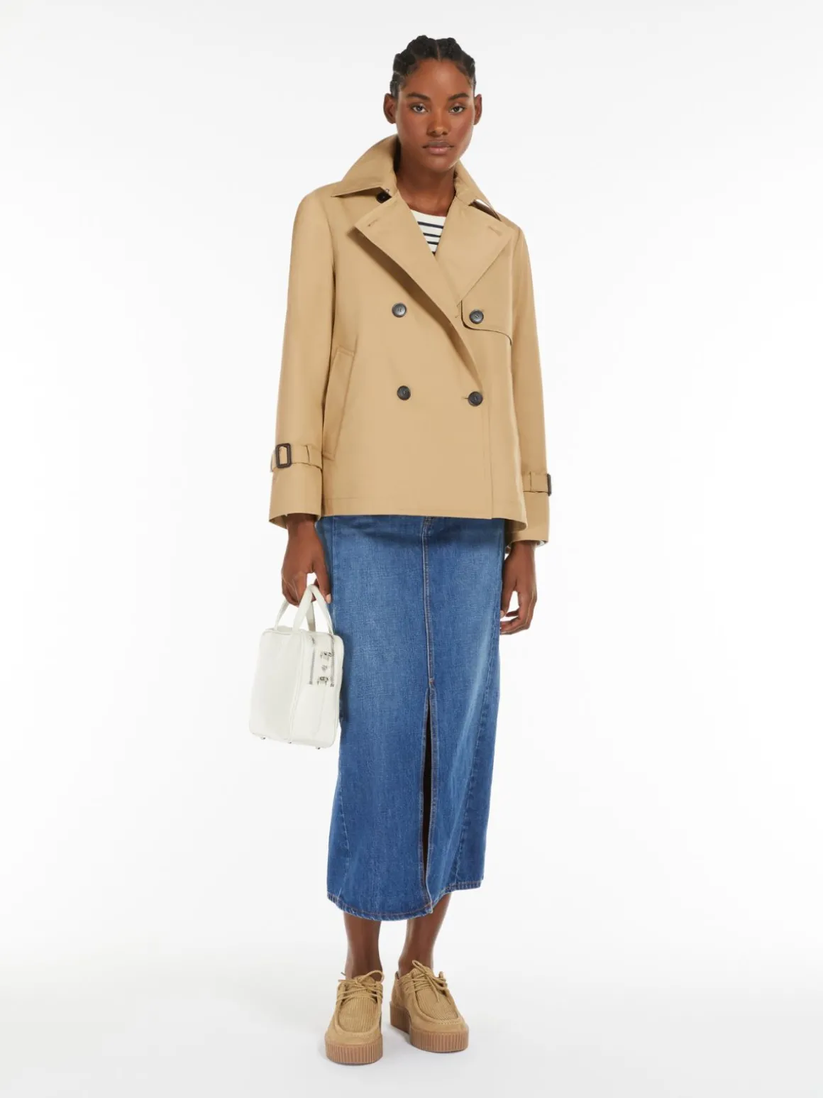 Cheap Trench corto in gabardina antigoccia Cappottietrench