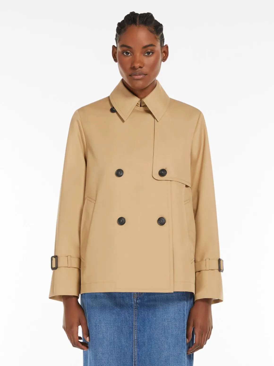 Cheap Trench corto in gabardina antigoccia Cappottietrench