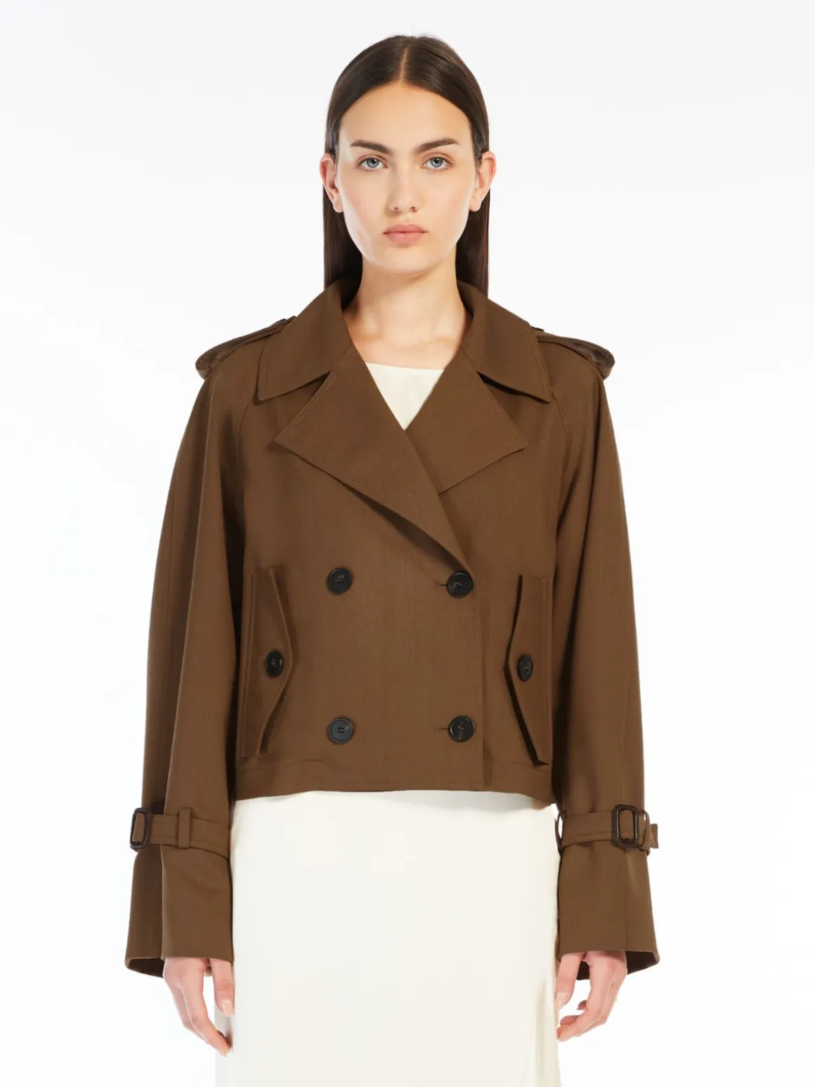 New Trench corto in gabardina antigoccia Cappottietrench